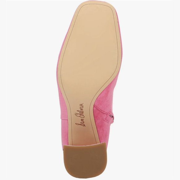 NEW Sam Edelman Size 9.5 Codie Square Toe Bootie - Pink Confetti Leather - Picture 7 of 9